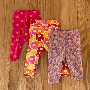 Girs colorful leggings for spring summer, sz 6mo!